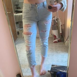 AEO High Waist Ripped Jeans